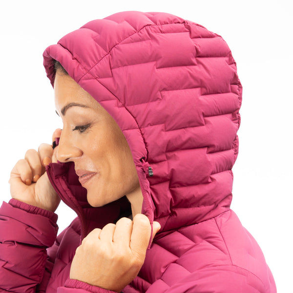 LUNA STRETCH DOWN HOODED JACKET